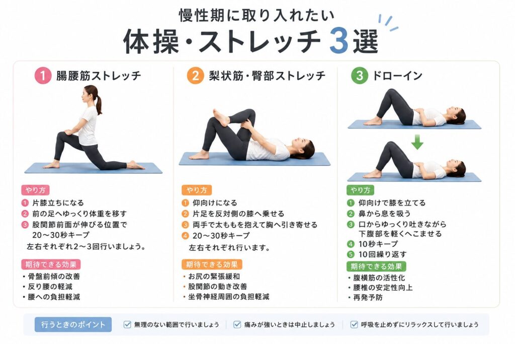 体操・ストレッチ3選