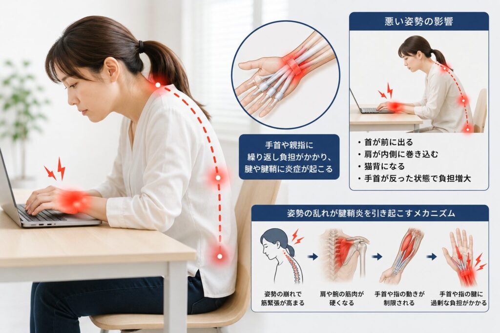 腱鞘炎と姿勢の関係