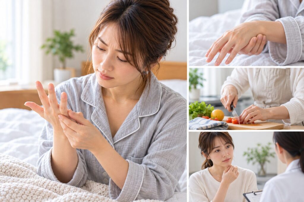 朝にばね指が強い場合のセルフケア