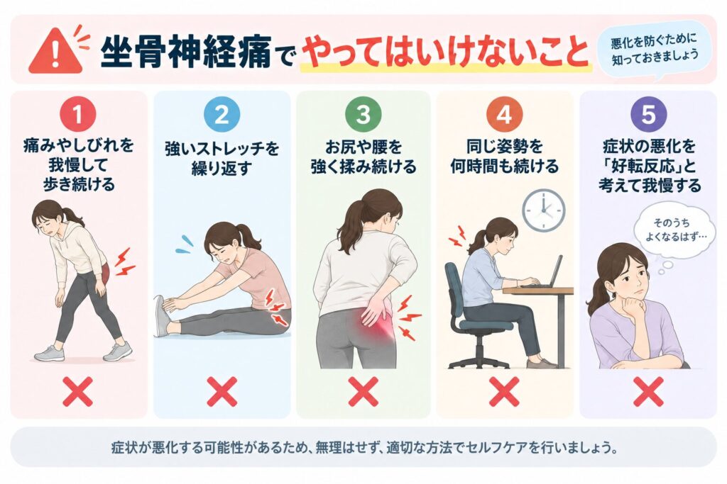 坐骨神経痛でやってはいけないこと