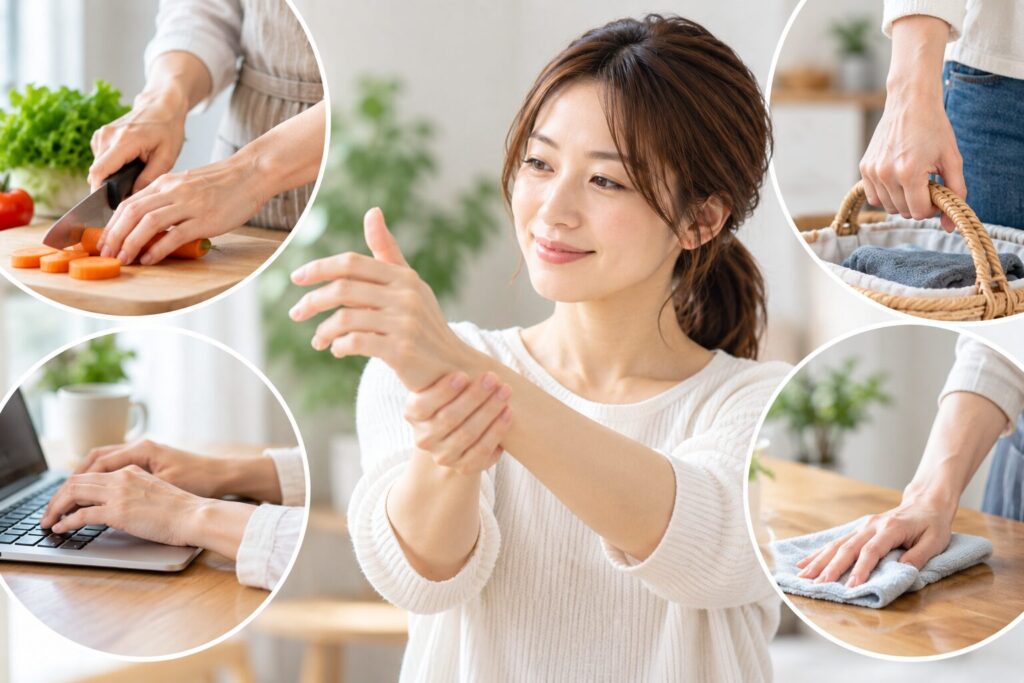 仕事や家事でばね指の負担を減らす方法