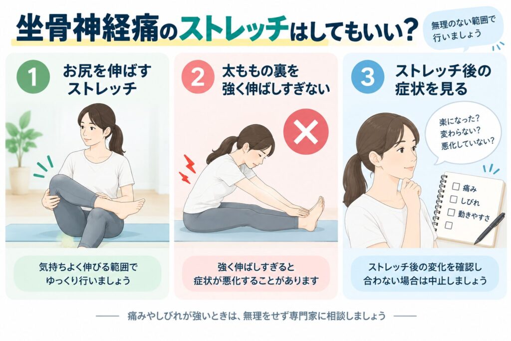 坐骨神経痛のストレッチ方法